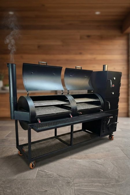 شواية مدخّن برو – بابين مع بيت نار جانبي